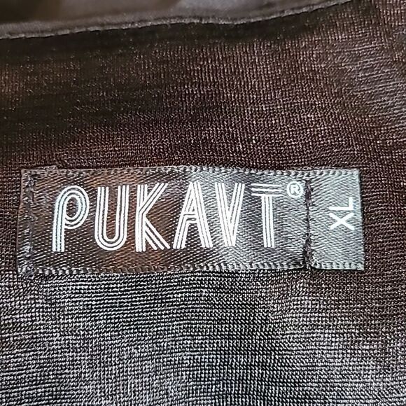 Pukavt Black Dress with Tie Belt, Cap Sleeves & Flowy Skirt, Size XL, NWOT - Picture 7 of 8